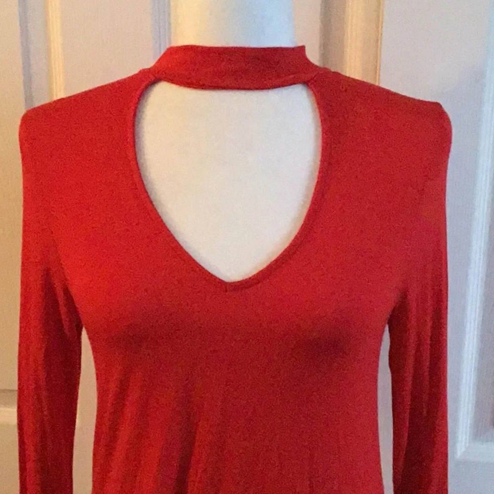 Express Festival Boho Bodycon Red Knit Dress Size S